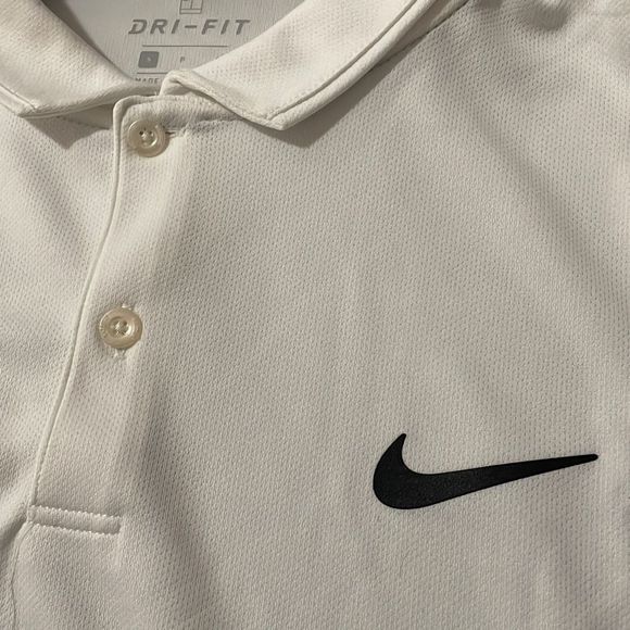 NWT NIKE DRI-FIT Tennis polo white shirt size small - Picture 3 of 7